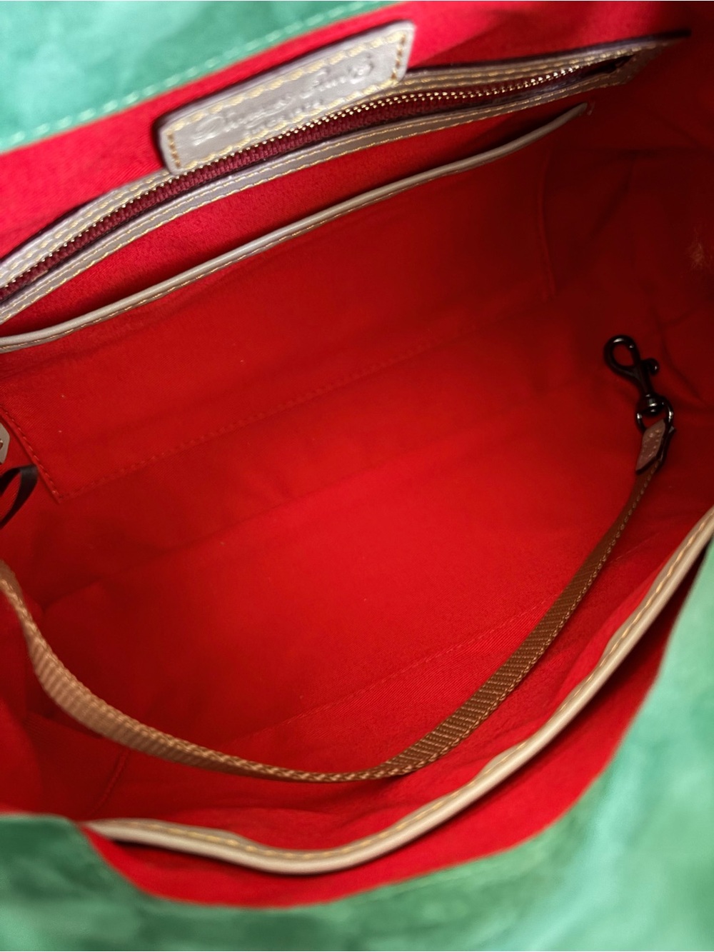 Dooney & Bourke Florentine Leather Mini Satchel — Light Taupe - Picture 9 of 9